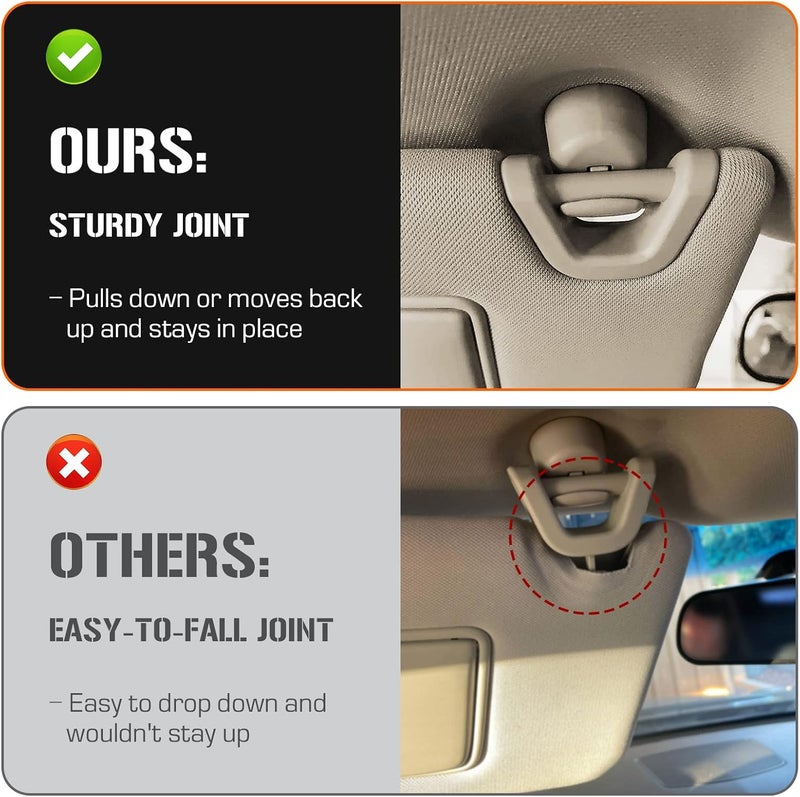 AEagle Sun Visor with Vanity Light for 2013-2018 Nissan Altima Without Sunroof, Right Passenger Side Beige Sunvisor Replacement 96400-3TA2A - Image 4